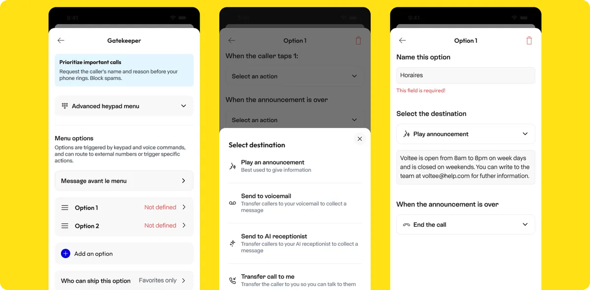 Best AI Phone System: Allô  product screenshot