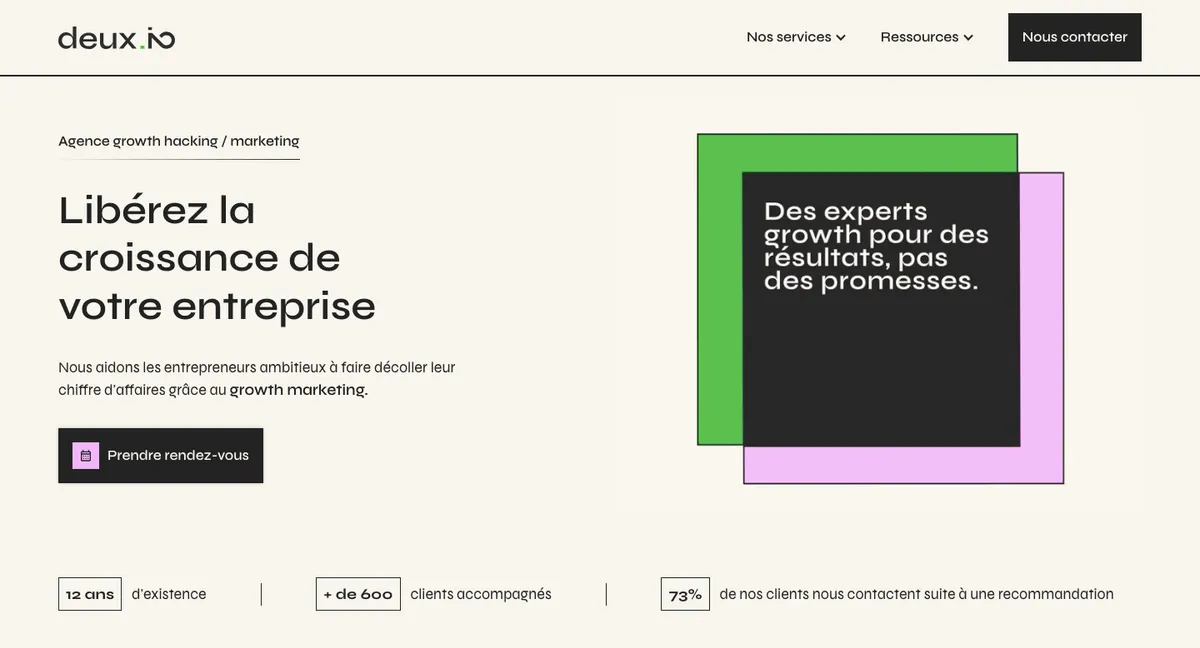 Deux.io – France’s original growth agency (since 2013) product screenshot