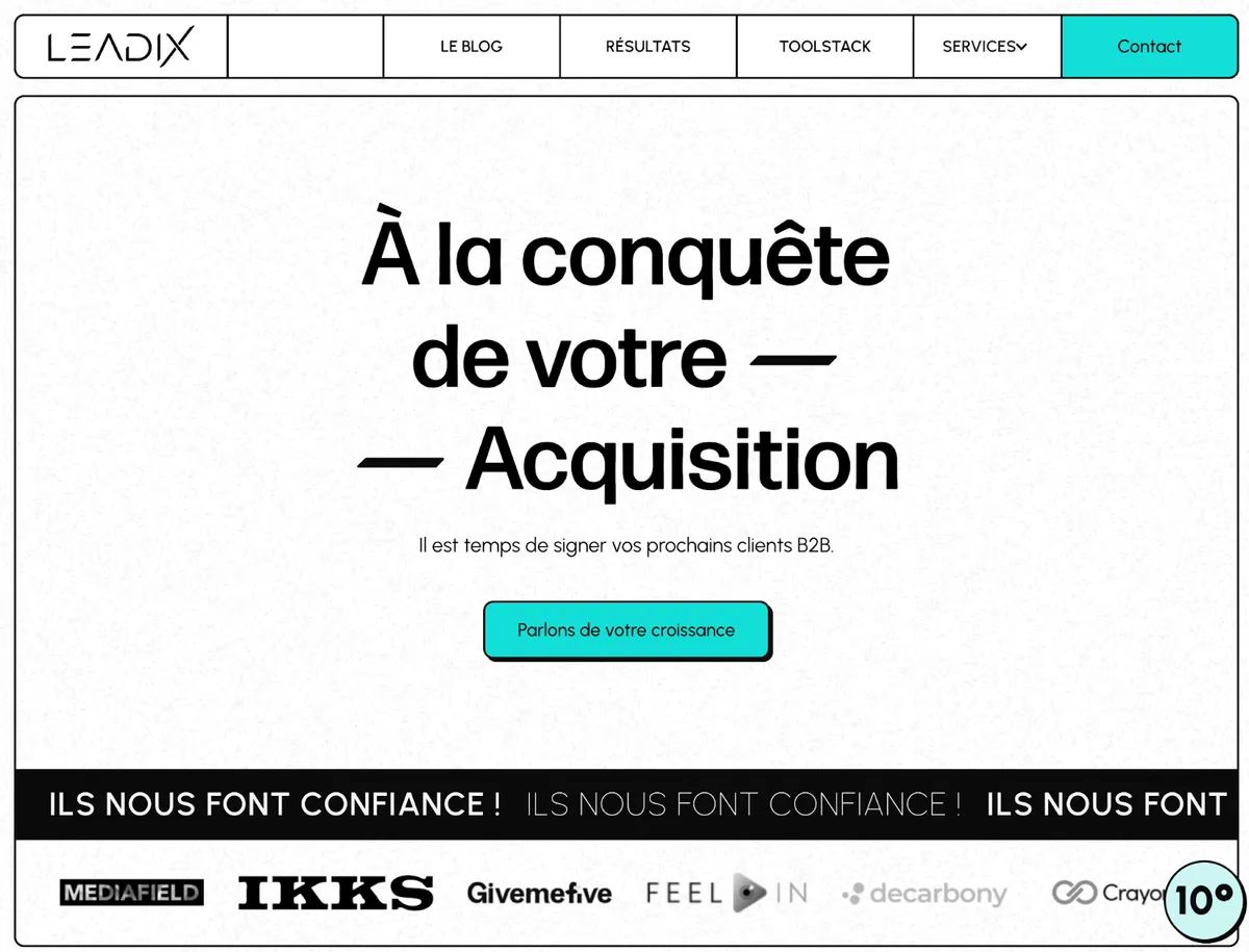 Leadix Where science meets your B2B acquisition product screenshot