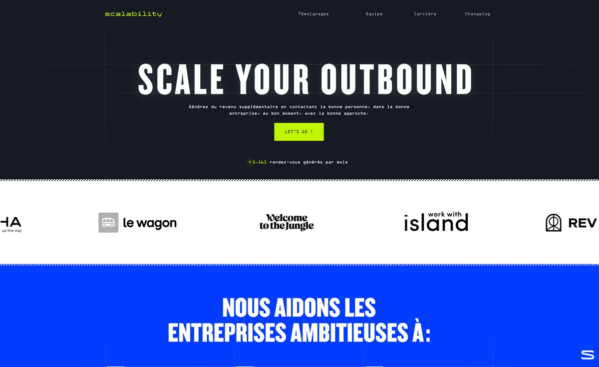 Scalability Warm outbound, powered by proprietary data product screenshot