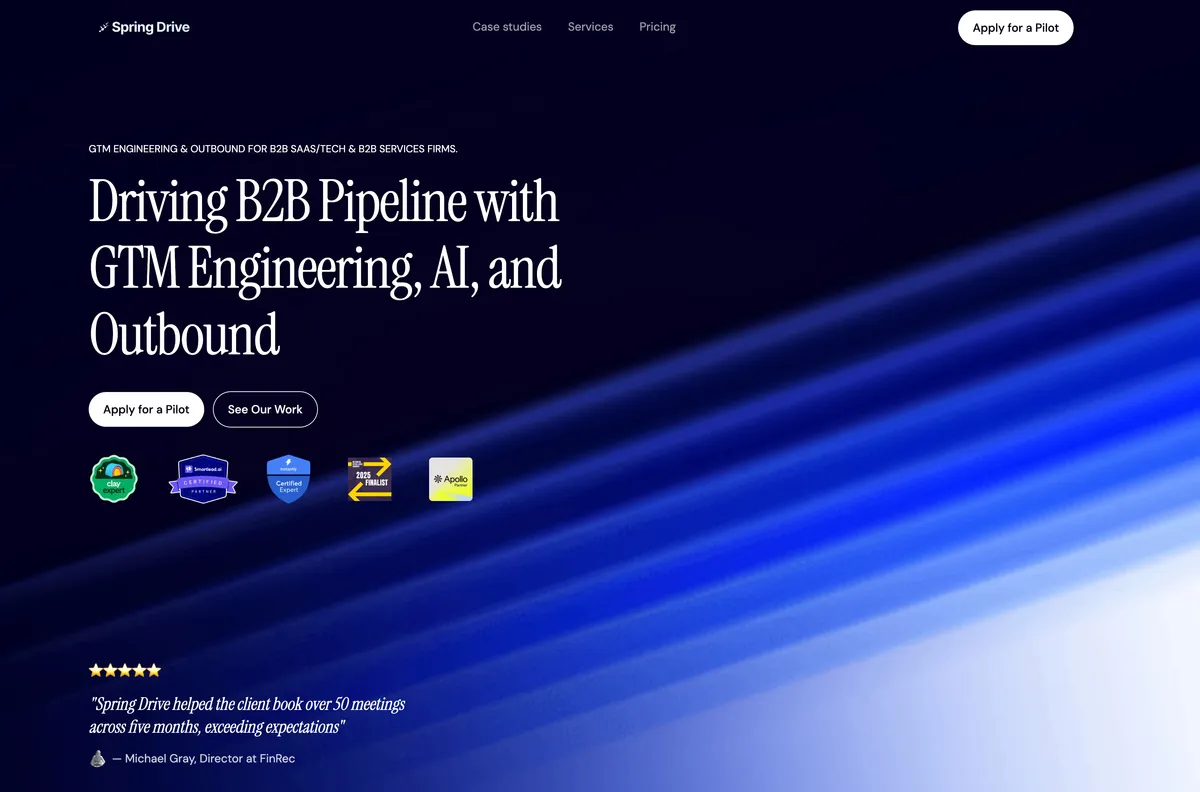 Spring Drive  The GTM Engineering Agency  product screenshot