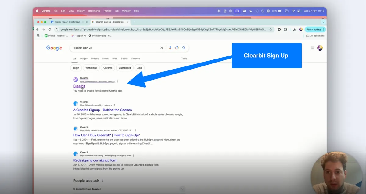 Step 1: Use a Tool to Identify Companies Visiting Your Website product screenshot