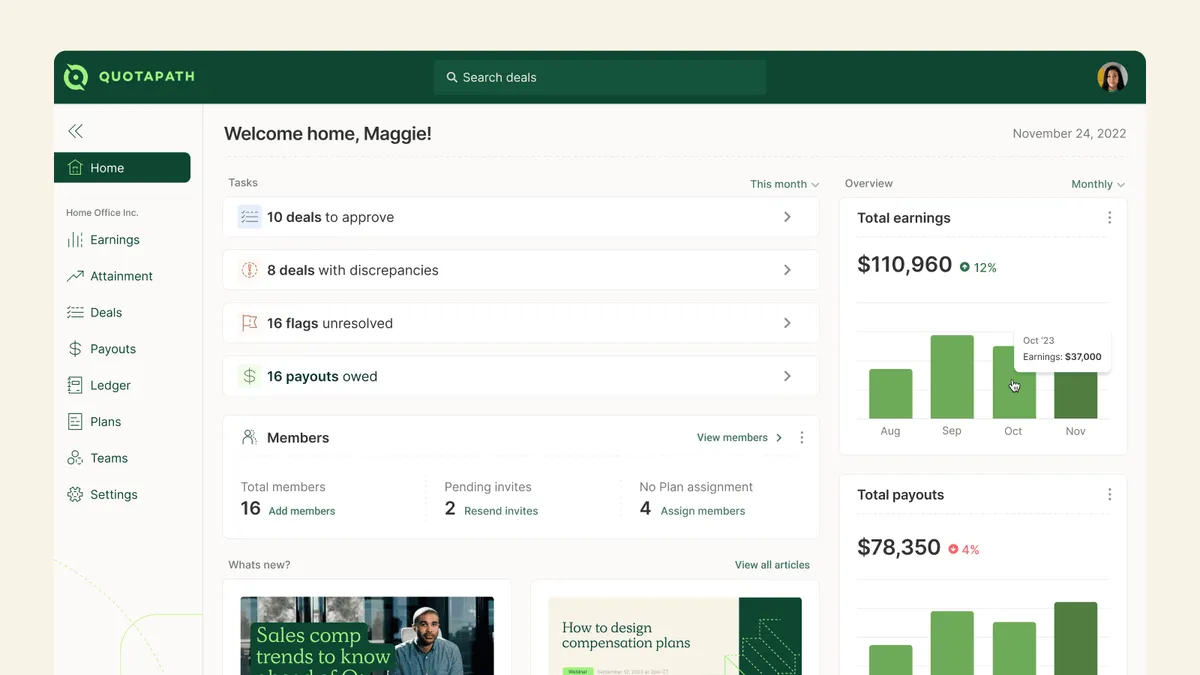 QuotaPath  product screenshot
