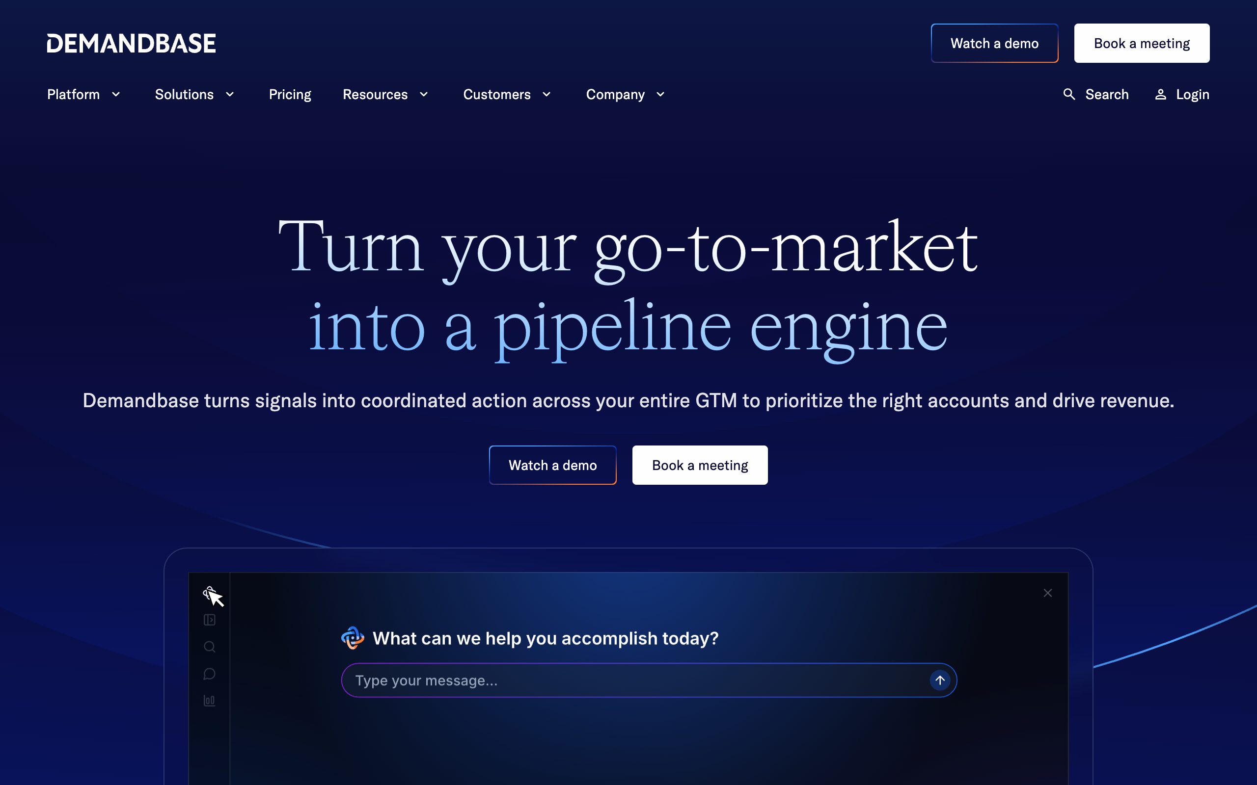 Demandbase homepage hero